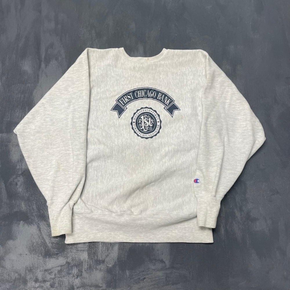 Vintage Reverse Weave Sweatshirt Men Large Grey 90s Champion